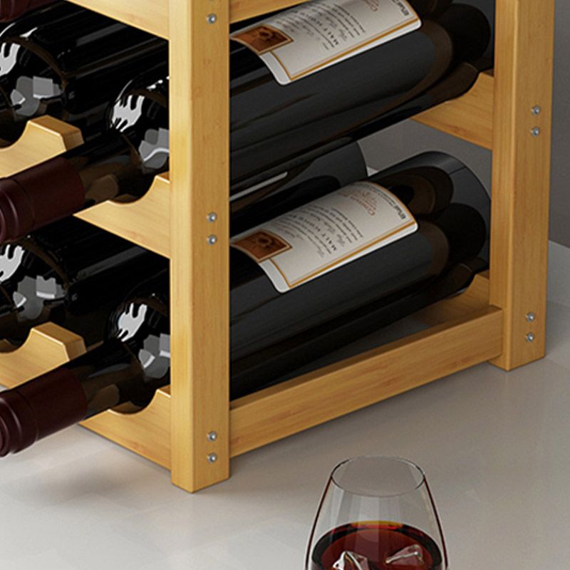 Countertop Wine Rack Solid Wood Wine Bottle Rack for Living Room