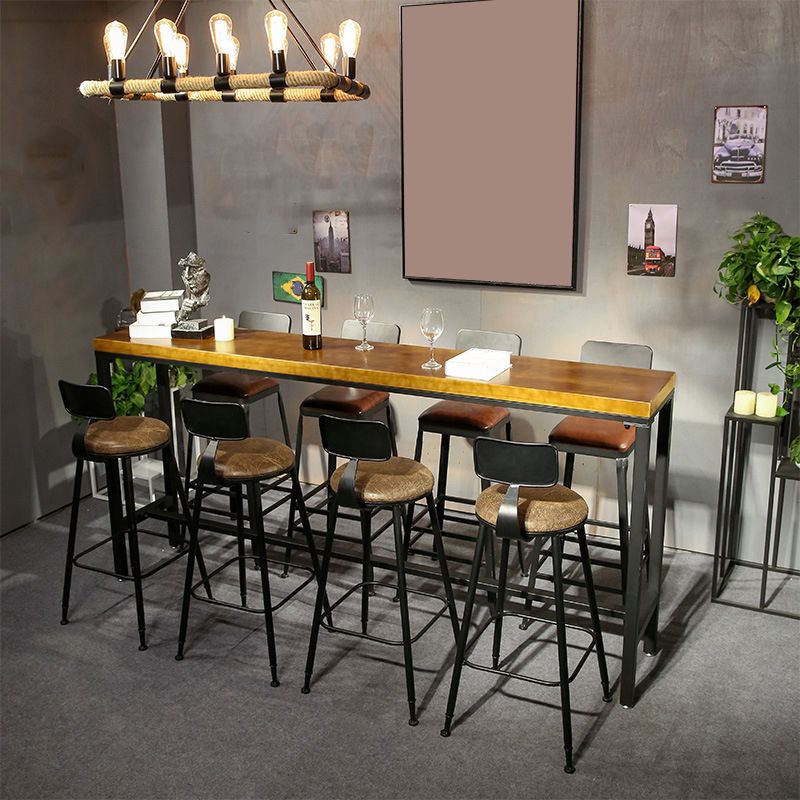 Contemporary Style Metal Bar-stool PU Leather Counter Bar Stool for Kitchen