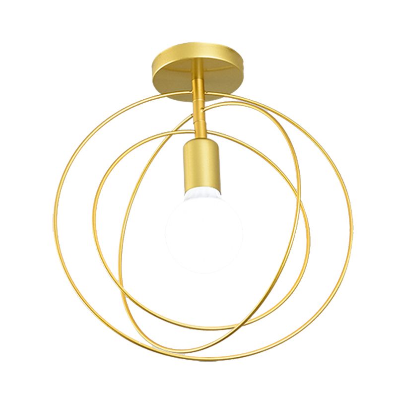 Nordic Style Iron Ceiling Light Geometry Shape 1 Light Ceiling Lamp for Bedroom