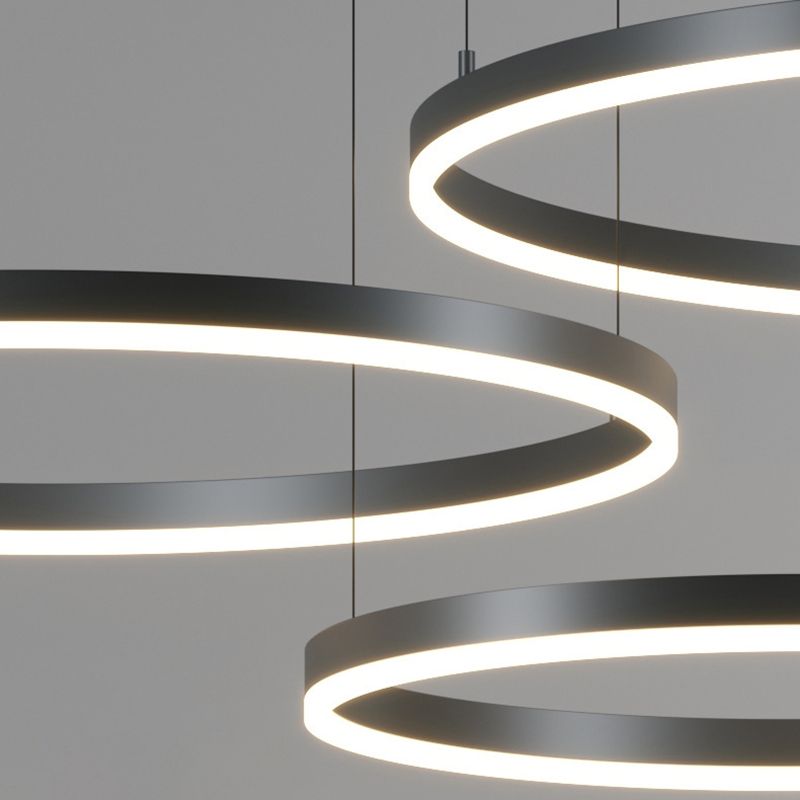 Unique Shape Chandelier Modern Style Metal Multi Light Hanging Lamp for Bedroom