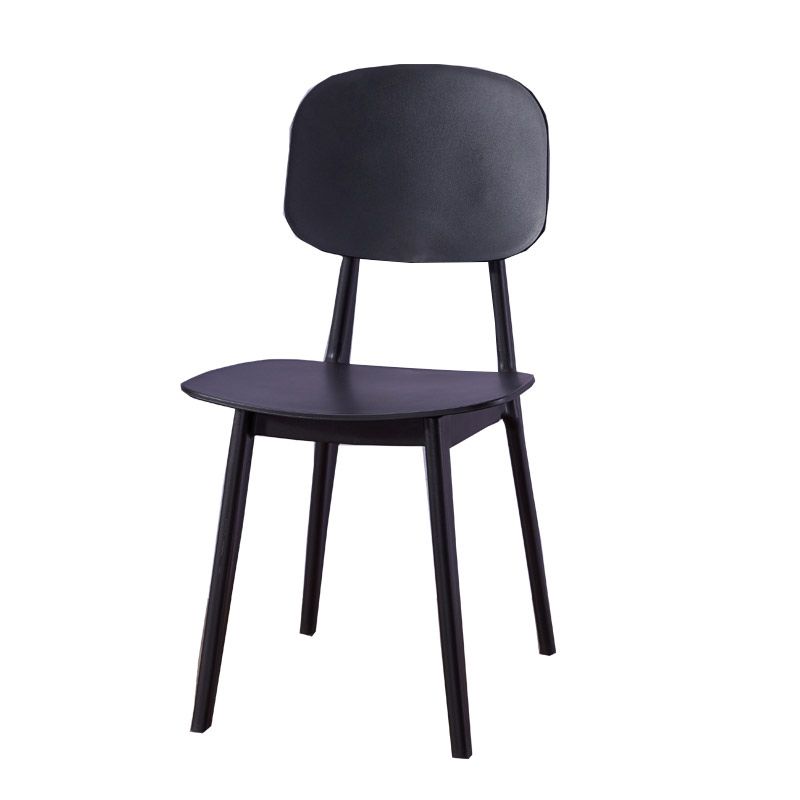 Contemporary Open Back Chair Plastic Dining Side Chair for Home