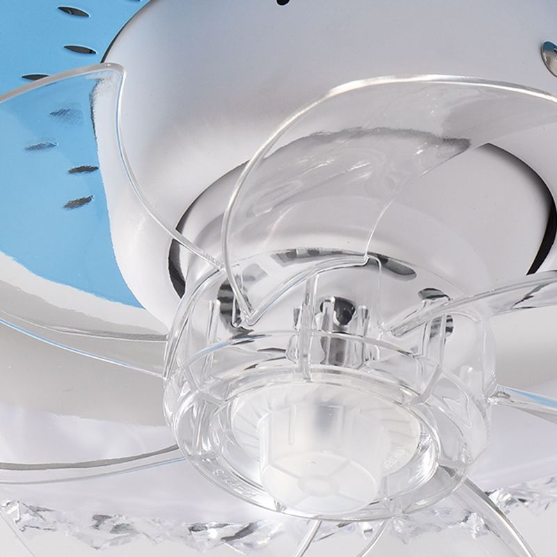 2 Light Ceiling Fan Lighting Modern Style Metal Ceiling Fan Light for Dining Room