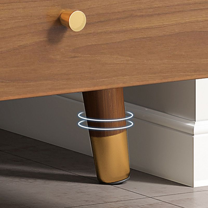 29.52'"/35.43" Tall Brown Wooden Chest, Rectangle Accent Chest with Drawers