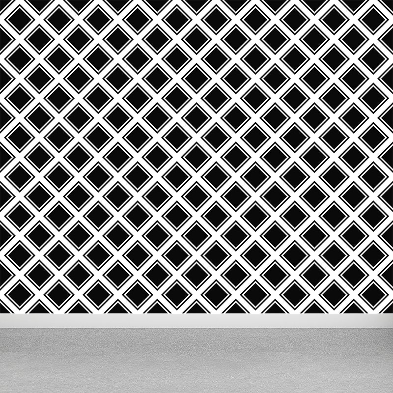 Contemporary Square Geometric Mural Wallpaper Illustration Multiple Sizes Available