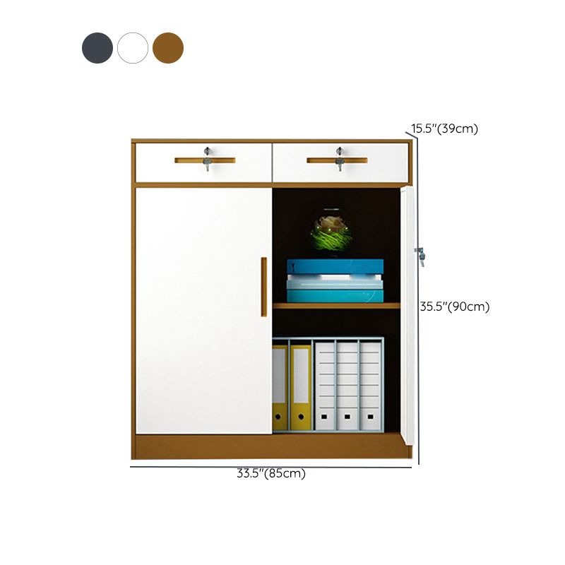 Vertica Metal File Cabinet Modern Color Block Filing Cabinet for Office