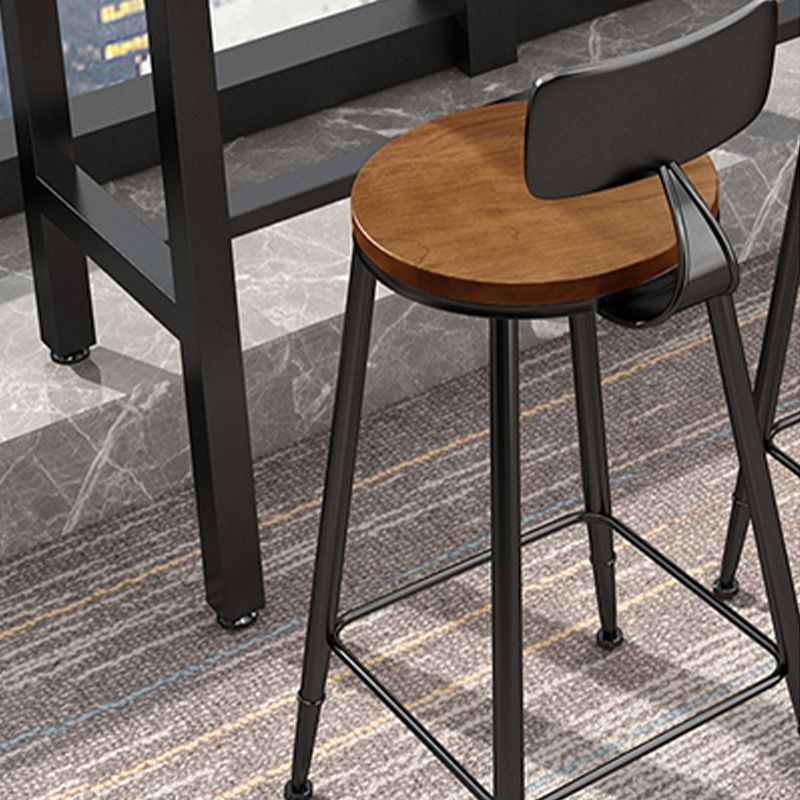 Industrial Pub Dining Set 1/2/5 Pcs Rectangular Solid Wood Pub Set for Home