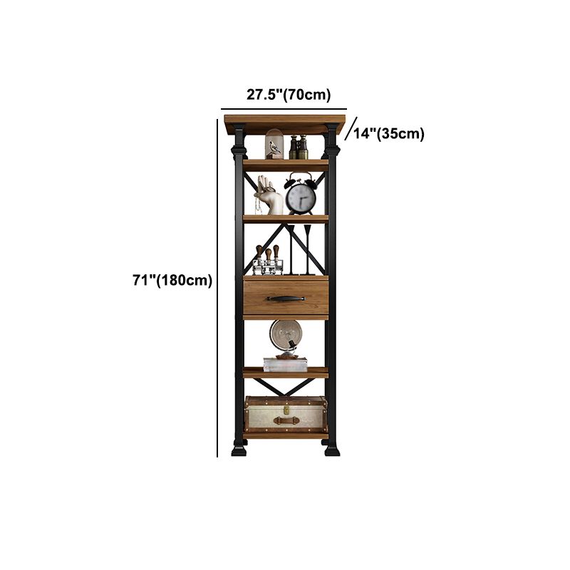 Libreria in stile industriale libreria a scaffali aperti con archiviazione dei cassetti