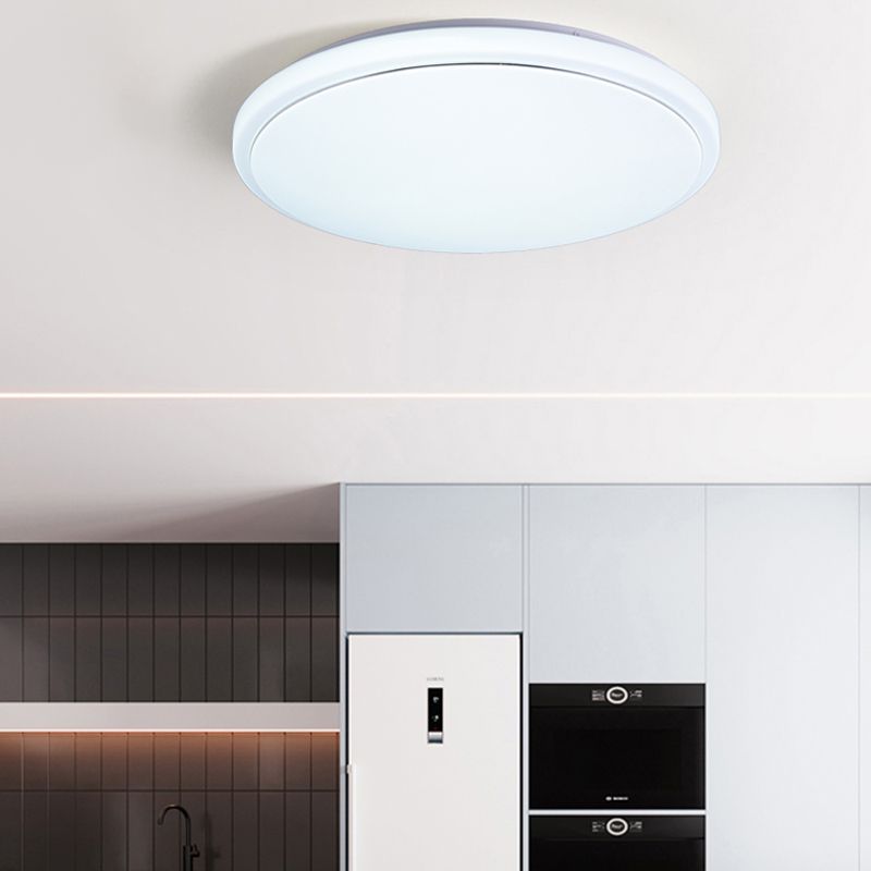 Plafonnier LED de forme ronde en fer moderne, 1 lumière, encastré pour salon et chambre à coucher