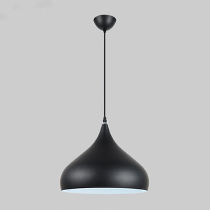 Gelakte aluminium indoor hanglamp in moderne creatieve stijl taps toelopende macaron hangende lamp