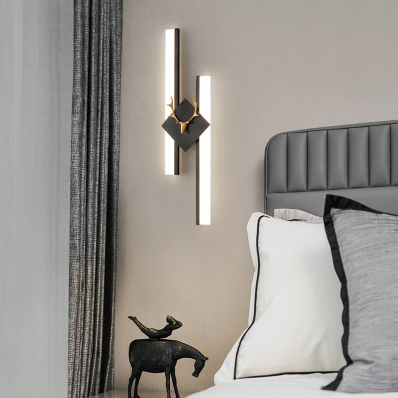 Metal Geometric Wall Light Modern 2-Light Wall Lights for Bedroom