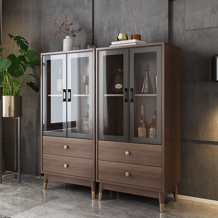 Glam Style Cupboard Artificial Wood Frame Kitchen Sideboard for Dining Room