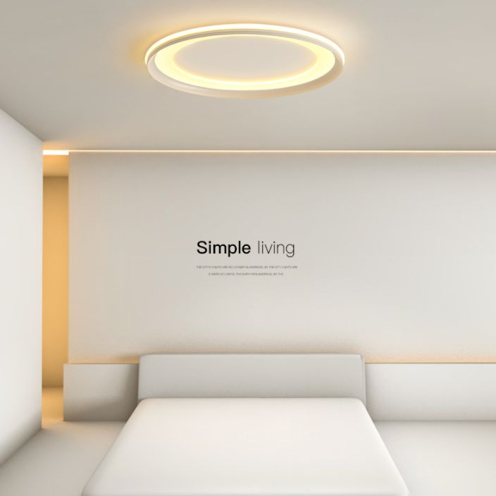LED slaapkamer dicht bij plafond verlichting minimalistische stijl flush mount lamp met Circle Metal Shade