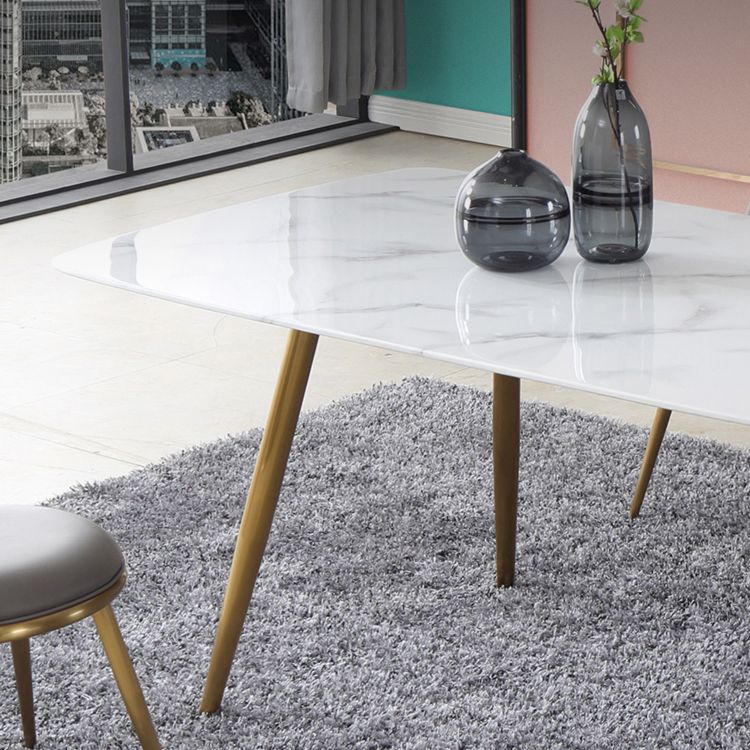 Modern 1/4/5/7 Pieces Furniture Sintered Stone Dining Set for Kitchen with Metal Legs