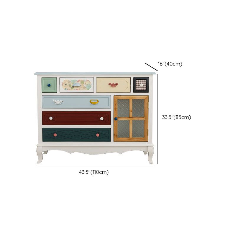 Coastal Style Dresser Manufactured Wood Storage Chest Dresser for Bedroom