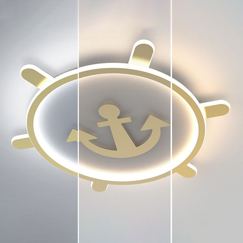 Anchor Flush Mount Ceiling Light 1 Light Acrylic Kids Flush Mount Ceiling Light for Bedroom