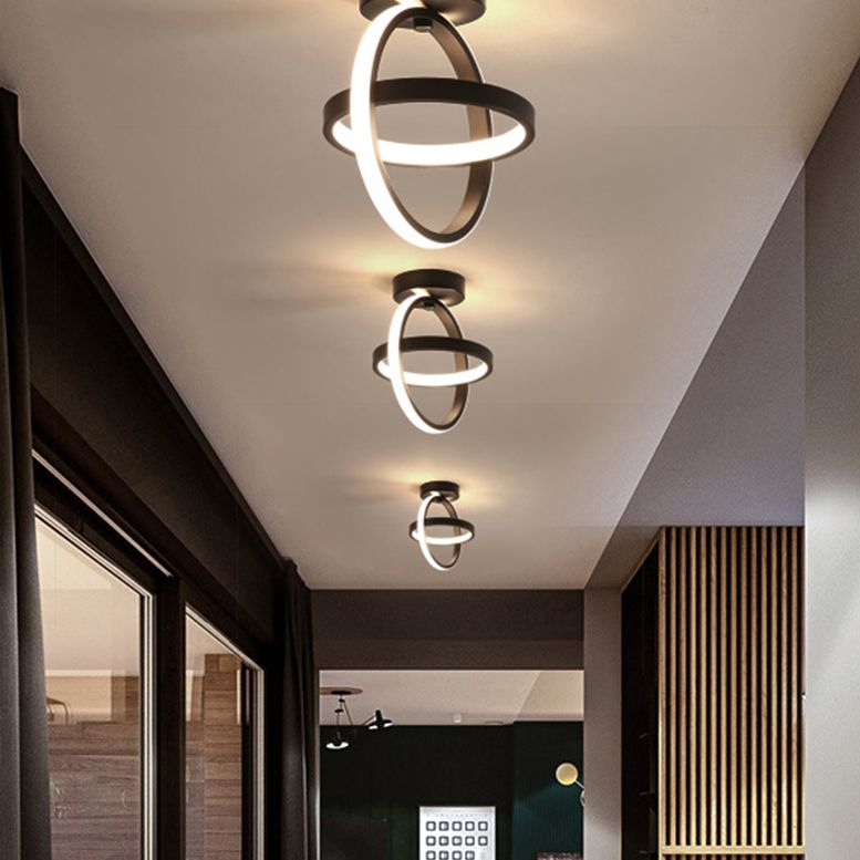 Geometrische lijnen Eenvoud LED-plafondlamp Scandinavische stijl Mini-slaapkamer Gangpad Inbouwverlichtingsarmatuur