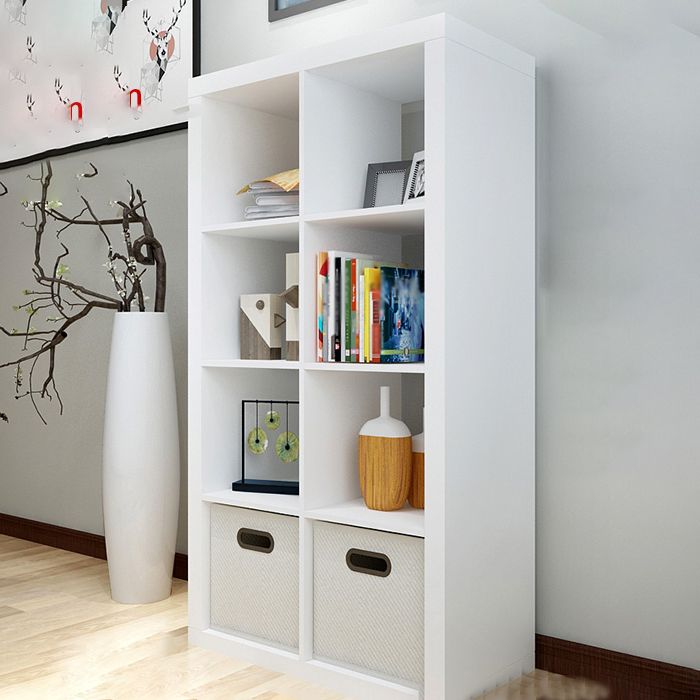 Contemporary Standard Bookshelf Engineered Wood Open Back Bookcase (Drawers not Included)
