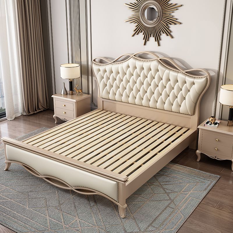 Victorian Adjustable Height Bed Upholstered Headboard Standard Bed