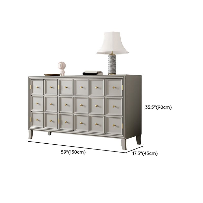 Glam Oak Dining Buffet Green Buffet Table with Doors for Dining Room