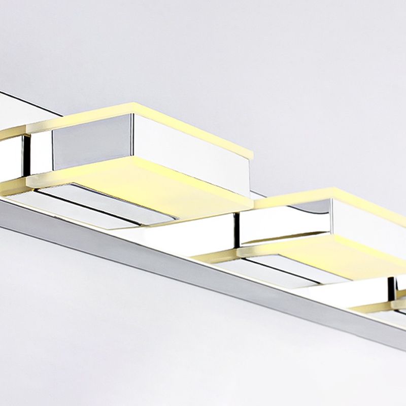 Metal Square Vanity Wall Sconce Modern Style Multi Lights Vanity Lighting Fixtures