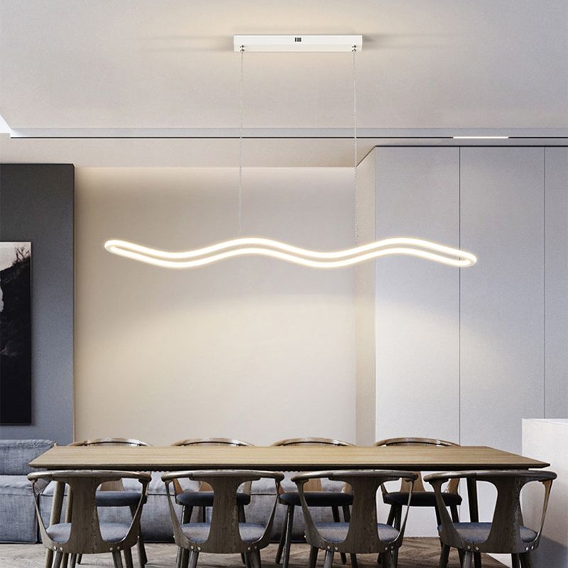 Linear Island Lights Contemporary Metal 1 Light Pendant Light Kit