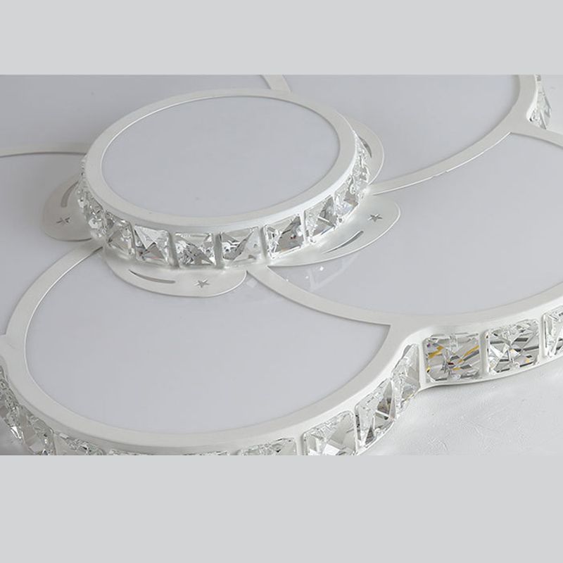 Vaporisateur à LED Floriated Crystal Flush Mount in Modern Creative Style Acrylic Ceiling Light for Bedroom