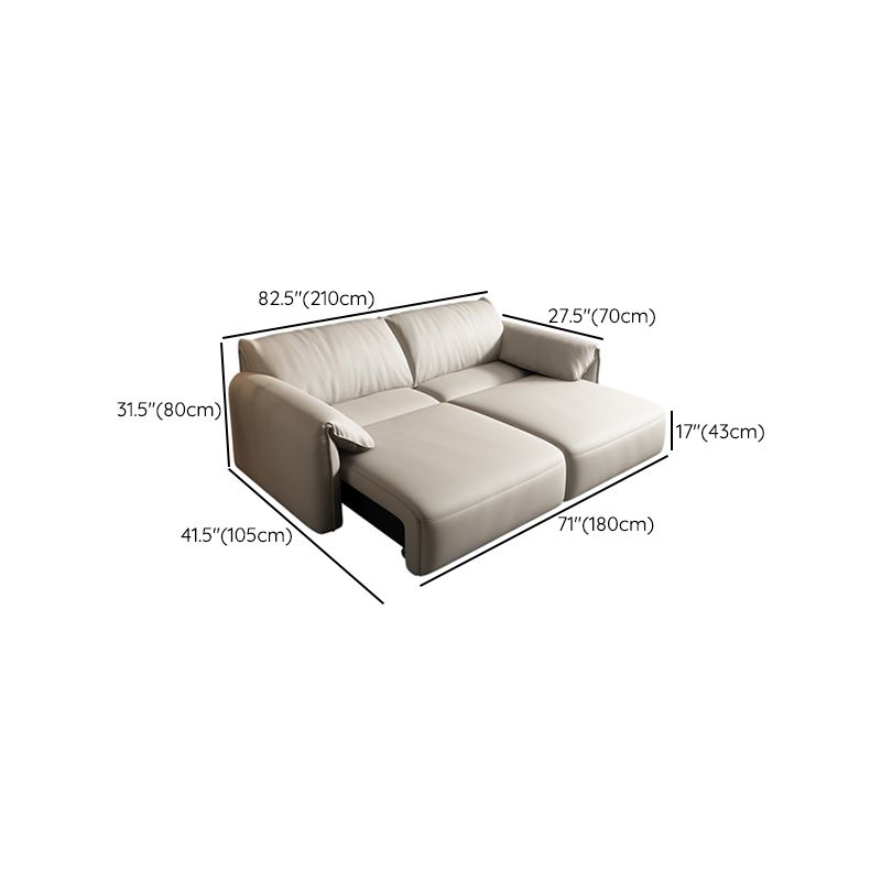 41.34" Wide Contemporary Futon Sofa Bed White Futon Solid Wood Sleeper Sofa