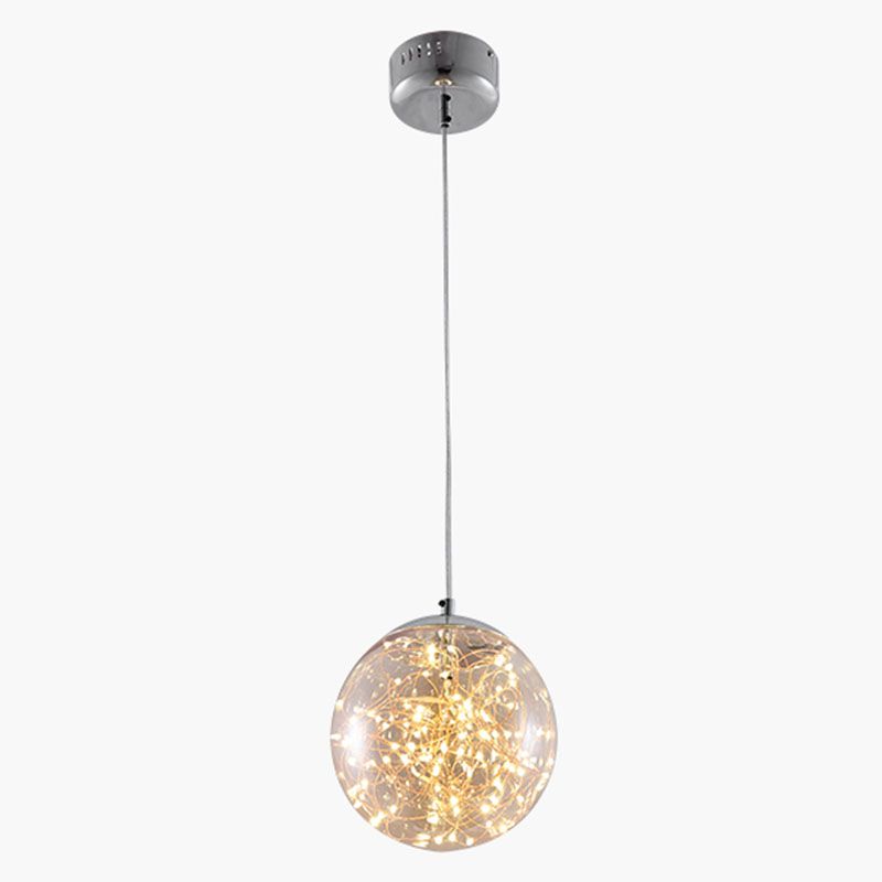 Plafonnier LED encastrable pour cuisine, éclairage de plafond étoilé Simple en acier inoxydable avec abat-jour en verre Global