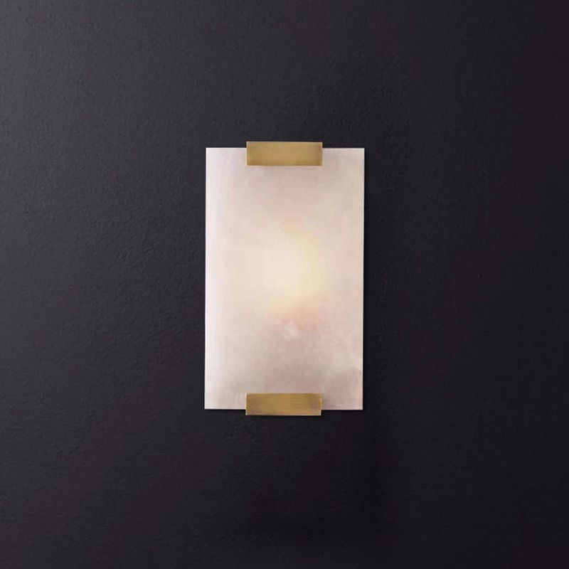 Modern Brass Wall Light Rectangle Shape Wall Sconce Light for Bedroom