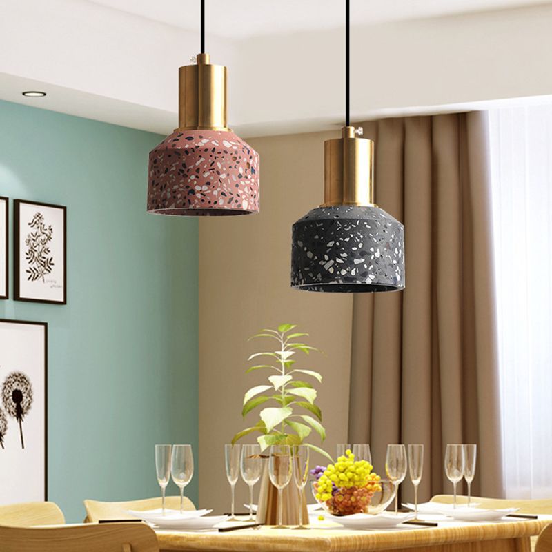 1 Licht anheizt Beleuchtung moderner Stil Geometrischer Form Steinhängelampe für Schlafzimmer