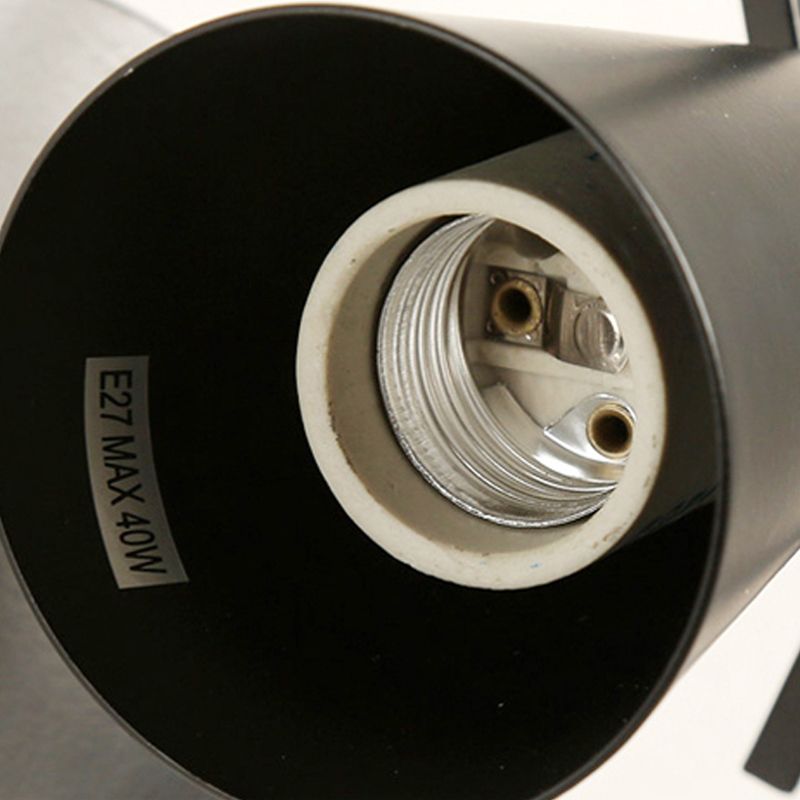 Luz de pared Metallic Global Fixture Industrial Style 1 Bulb Bulbo Dormitorio Ajustable Iluminación en negro