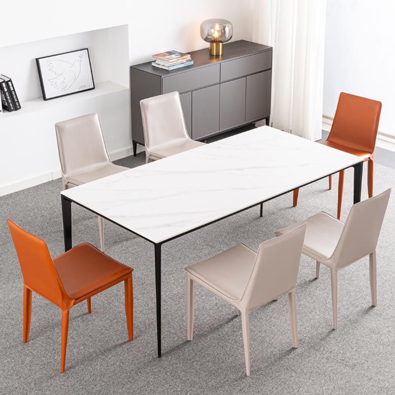 Leather Side Dining Chair Parsons Indoor Chair for Dining Room