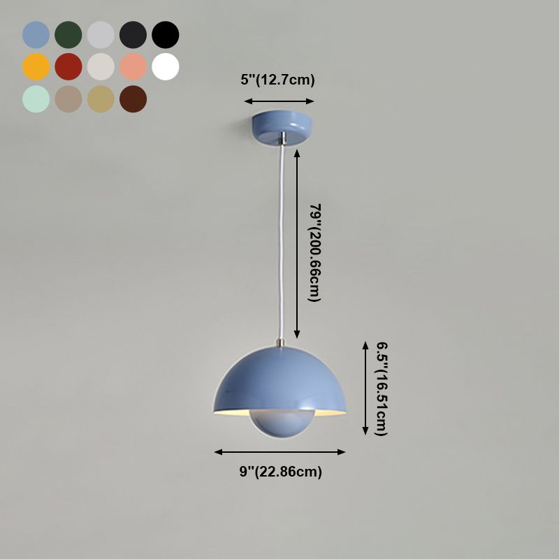 Modern Nordic Geometric Pendant Light Wrought Iron Macaron Hanging Lamp for Interior Spaces