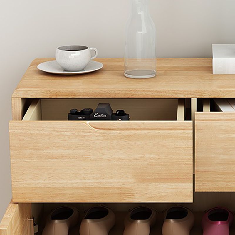 39.37" Tall Wood 2 - Door Accent Cabinet 2 - Drawer Storage Chest