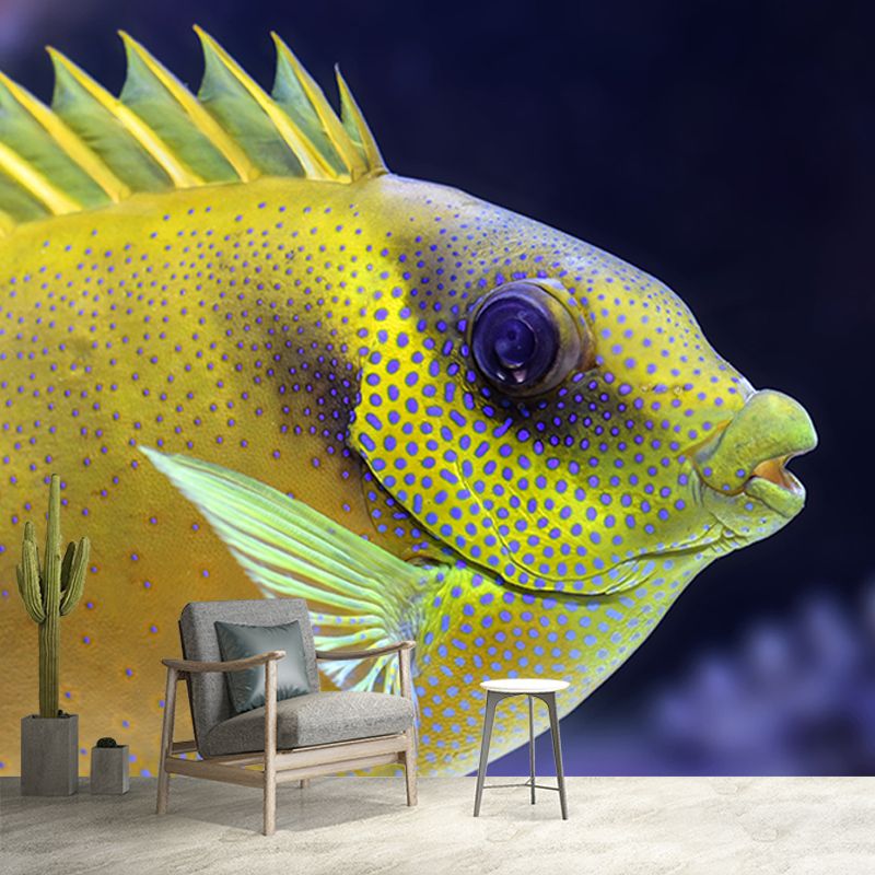 Simple Sea Creatures Wall Mural Minimalist Decoration for Sleeping Room