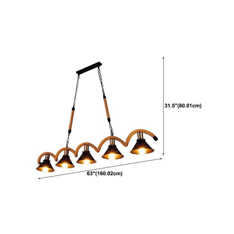 Industrial Island Light Minimalist Hanging Lighting Fixture for Dining Room