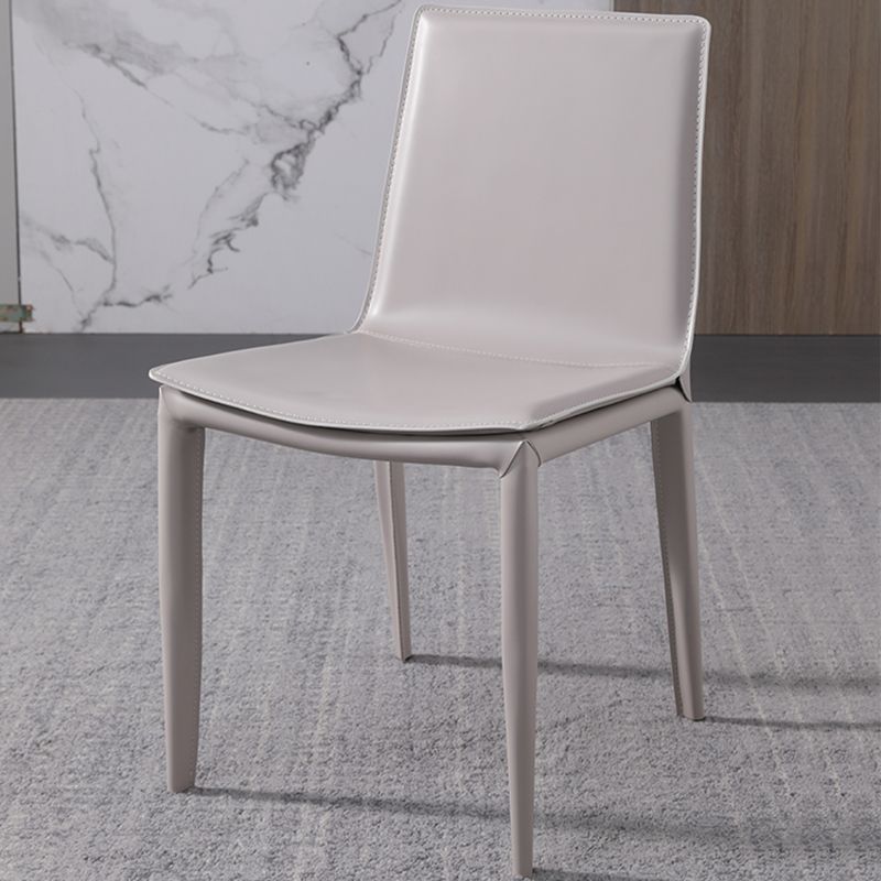 Modern Dining Chairs Armless Dining Chair with Metal Legs for Kitchen