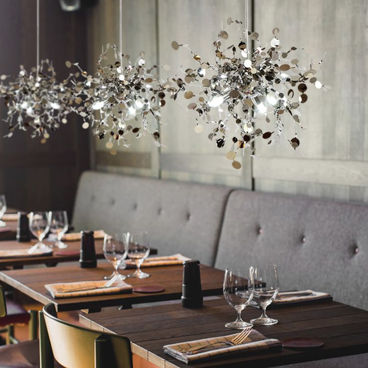 Metal Shaded Suspension Pendant Modern Style Pendant Lighting Fixture for Dinning Room