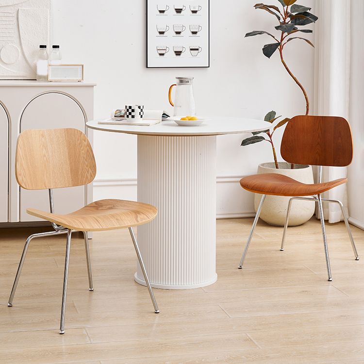 Contemporary Style Wooden Open Back Dining Side Chair for Home