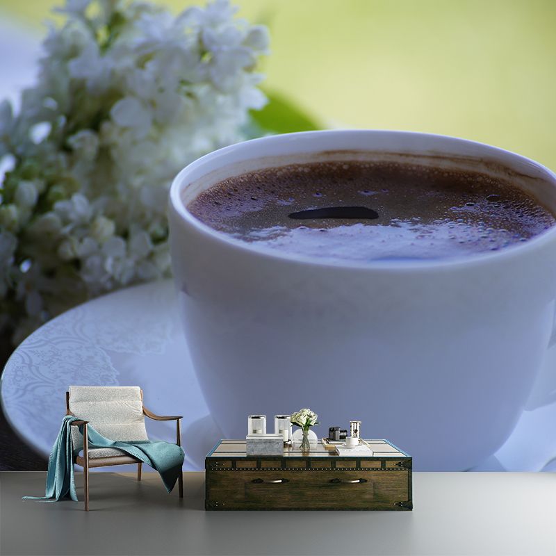 Coffee Mural Wallpaper Modern Decorative Coffee Shop, Custom Size Available