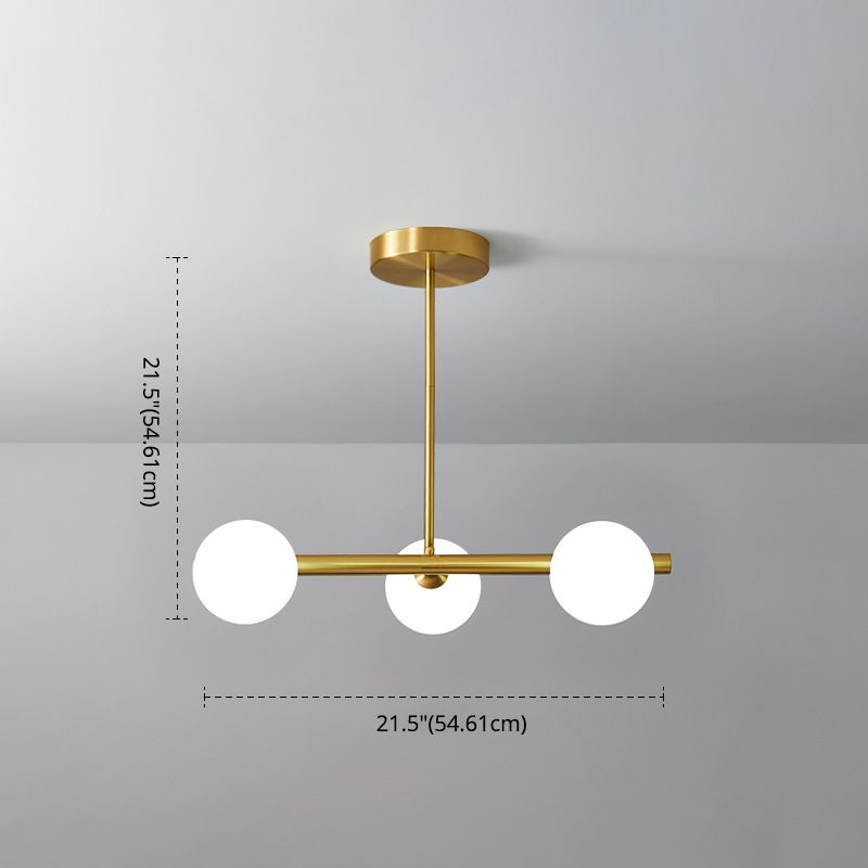 Sphere Island Pendant Lights Modern Glass Chandelier Lighting Fixtures for Restaurant