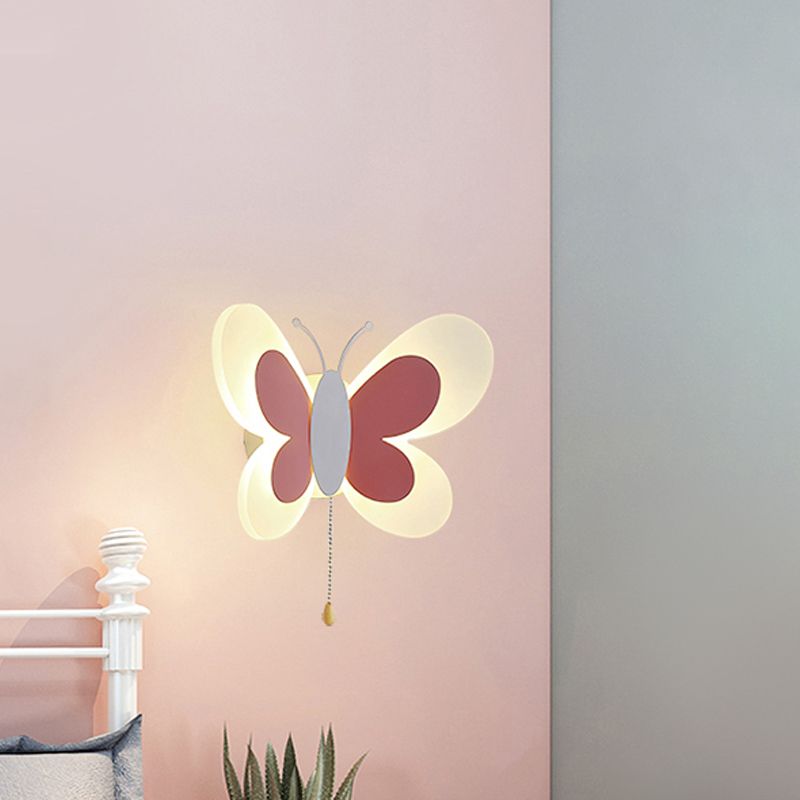 Unique Shape Metal Wall Sconce Kid Style 2 Lights Wall Mount Lighting