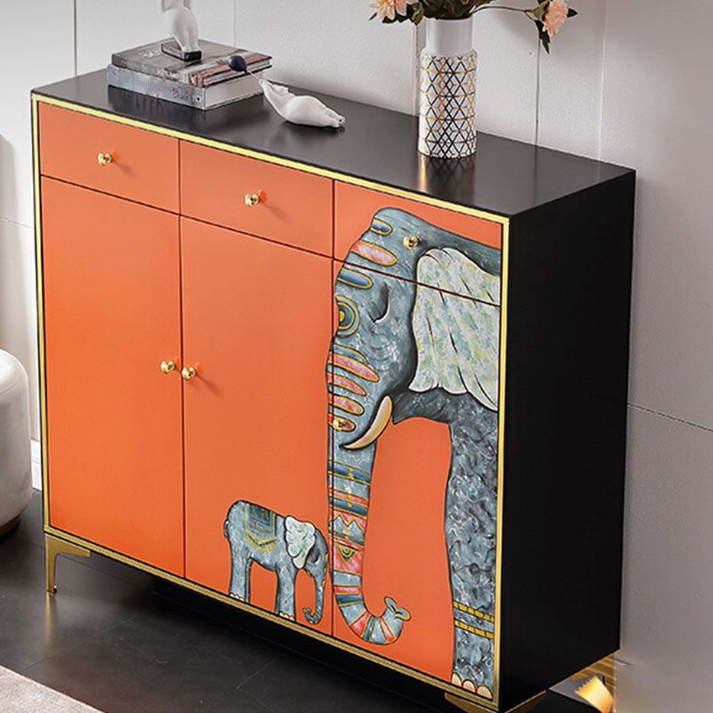 Modernism Horizontal Combo Dresser Wood Storage Dresser for Home