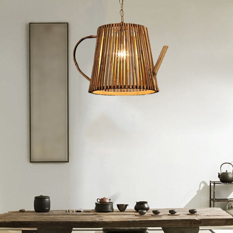 Wooden Hanging Light Contemporary Creative Pendent Lighting Fixture for Dining Room