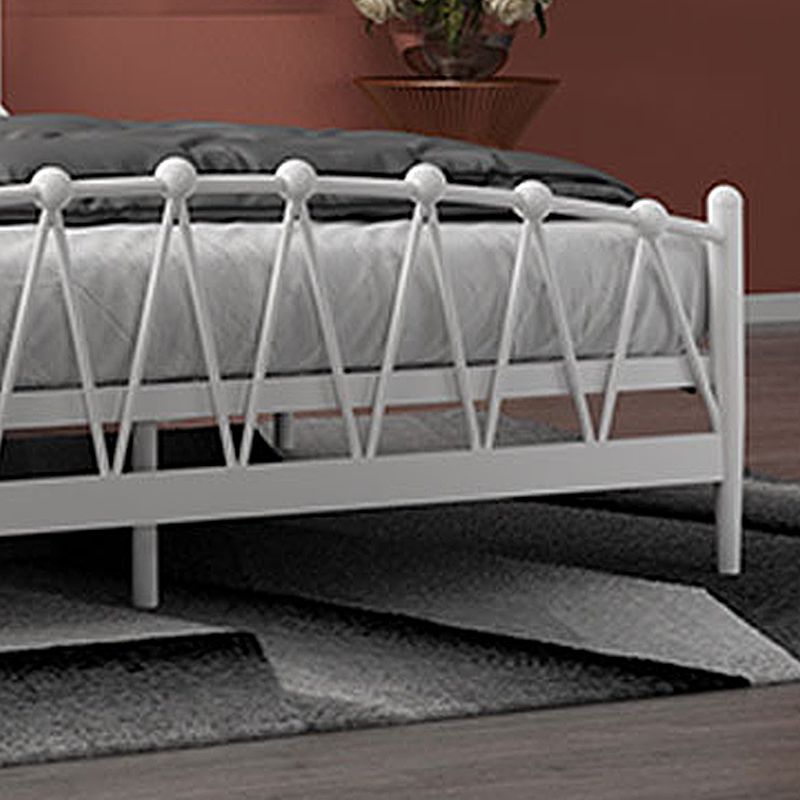 Glam Iron Frame Bed with Open-Frame Arched Headboard and Metal Legs