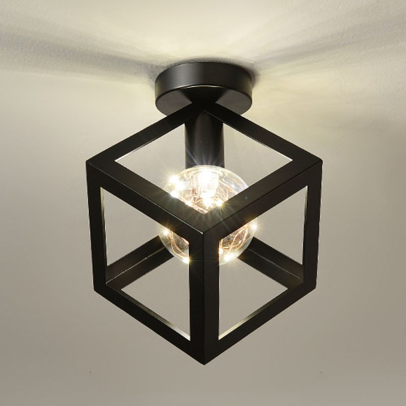 1 Light Ceiling Lamp Industrial Style Glass Ceiling Lighting for Living Room