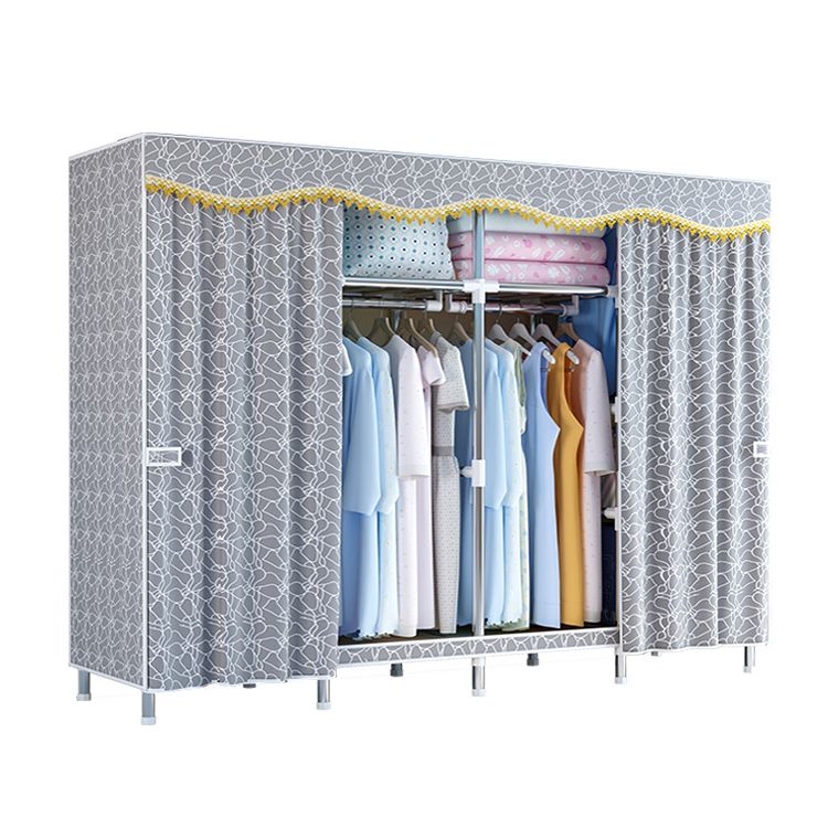 Contemporary Wardrobe Armoire with Legs Metal Wardrobe Cabinet