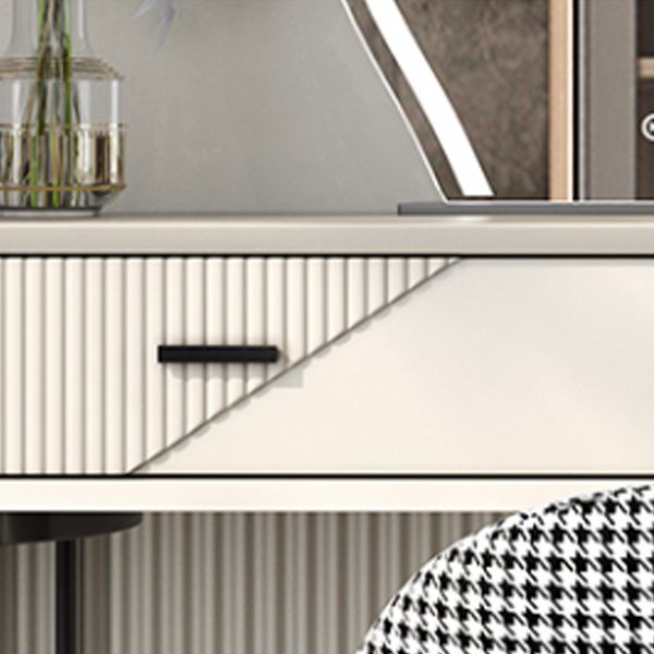 Scandinavian Stone White Vanity Desk 5-Drawers Vanity Dressing Table