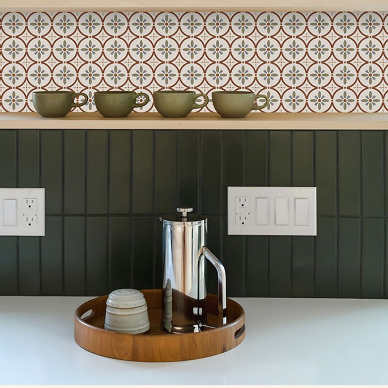 Water Resistant Peel & Stick Tile Square Pattern Printing Single Tile