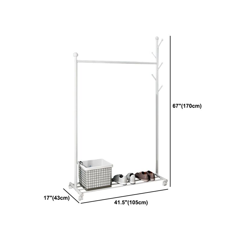 Contemporary Style Wardrobe 1-Teir Metal Wardrobe Closet for Bedroom